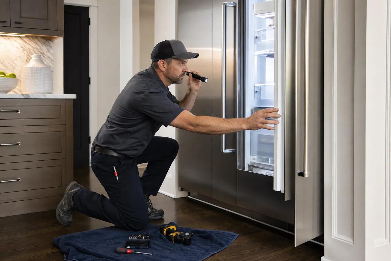 Servicing a Viking professional range in a Fairfield kitchen